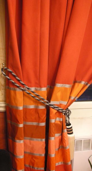 Orange curtains