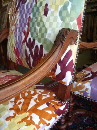 Missoni on an antique armchair