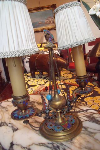 Russian enameled lamp