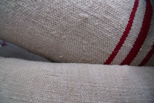 Red stripe old linen