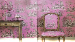 Pink toile de jouy