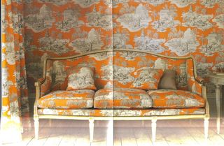 Orange toile de jouy