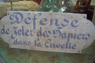 French handpainted sign