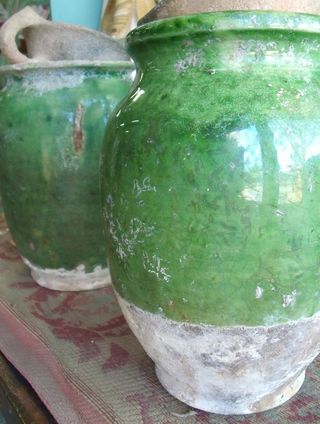 Green provencal pottery