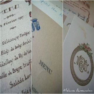 Vintage french menus