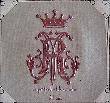 Pink monogram with crown