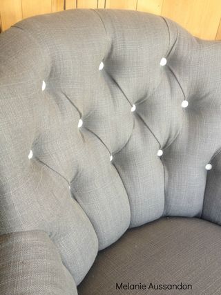 French tufted armchairs