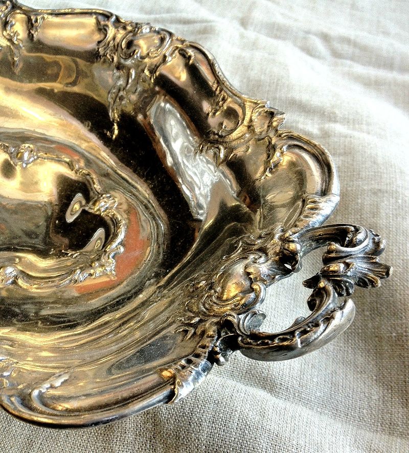 French silver basket