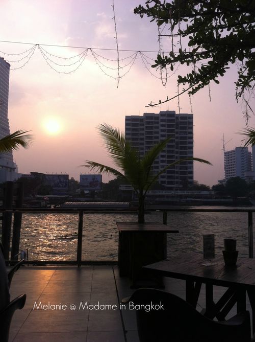 Bangkok sunset from River city