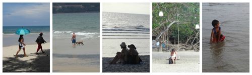 Sur la plage de koh chang Collage