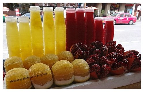Juices seller in Chinatown Bangkok