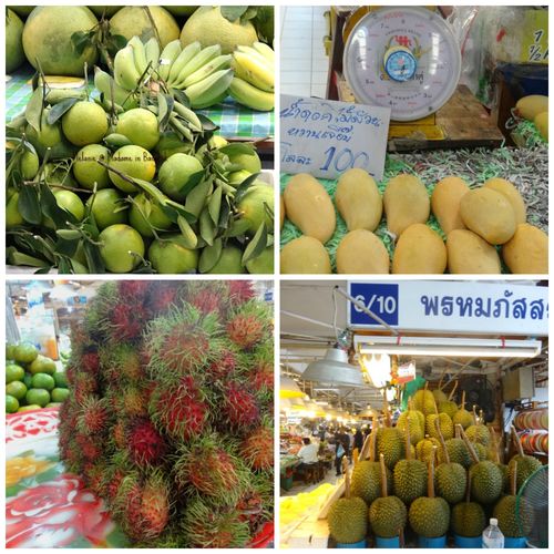 Or tor kor market fruits Collage