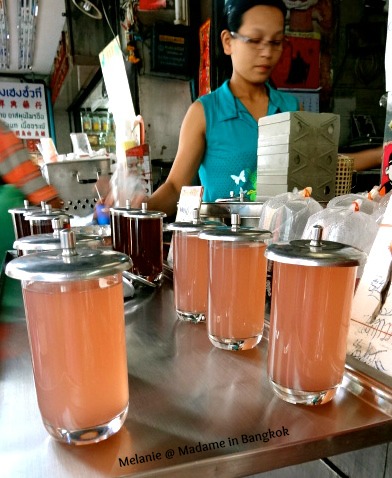 Pink tea in chinatown bangkok