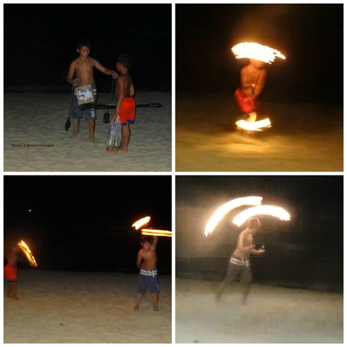 Fire show by kids in Koh Chang