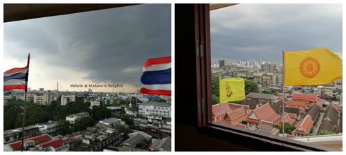 Golden mount vue sur Bangkok Collage