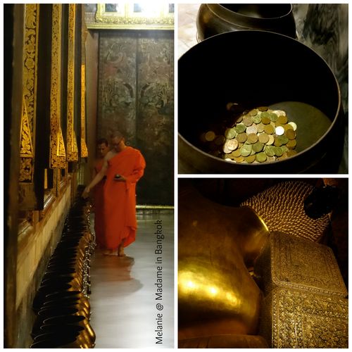 Wat pho by night monks Collage