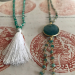 Green long necklace 