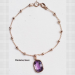 Bracelet with amethyst charm