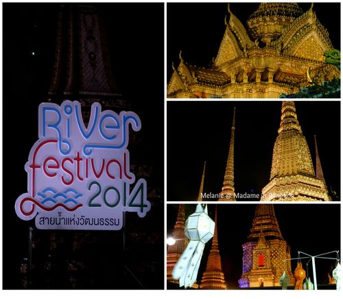 Wat pho architecture by night Collage
