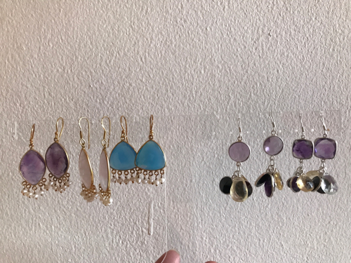 Semi precious stones earrings 