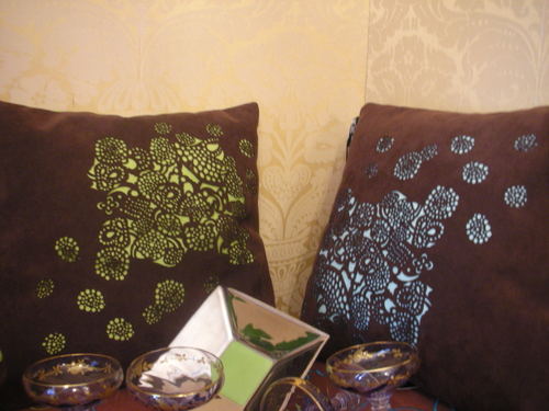 Alcantara cushions